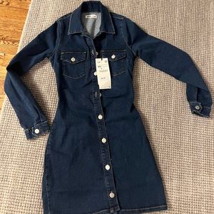 ZARA denim mini dress